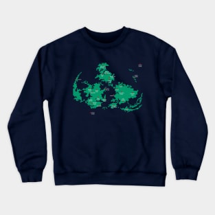 Pixelated Final Fantasy 7 World Map Crewneck Sweatshirt